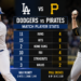 Dodgers vs Pittsburgh Pirates Match Player Stats